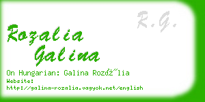 rozalia galina business card